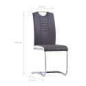 Krzesła stołowe, wspornikowe, 2 szt., szare, sztuczna skóra Lumarko!