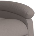 Podnoszony fotel masujący, rozkładany, kolor taupe, tkanina Lumarko!