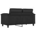 2-osobowa sofa, czarna, 120 cm, sztuczna skóra Lumarko!