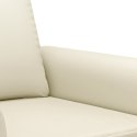 2-osobowa sofa z poduszkami, kremowa, sztuczna skóra Lumarko!