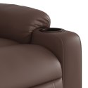 Fotel rozkładany, brązowy, sztuczna skóra Lumarko!