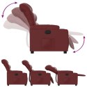 Fotel rozkładany, czerwone wino, sztuczna skóra Lumarko!