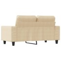 2-osobowa sofa, kremowa, 120 cm, tapicerowana tkaniną Lumarko!