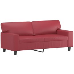 2-osobowa sofa, winna czerwień, 140 cm, sztuczna skóra Lumarko!