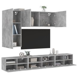 5-częściowy zestaw mebli TV, szarość betonu, materiał drewnopochodny Lumarko!
