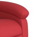 Podnoszony fotel masujący, rozkładany, czerwony, ekoskóra Lumarko!