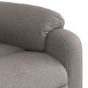 Podnoszony fotel masujący, rozkładany, kolor taupe, tkanina Lumarko!