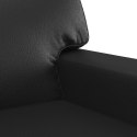 2-osobowa sofa, czarna, 120 cm, sztuczna skóra Lumarko!