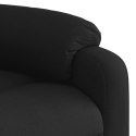 Podnoszony fotel masujący, rozkładany, czarny, obity tkaniną Lumarko!