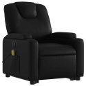 Rozkładany fotel pionizujący z masażem, elektryczny, czarny Lumarko!
