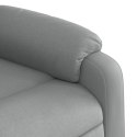 Podnoszony fotel masujący, rozkładany, jasnoszary, tkanina Lumarko!