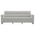 3-osobowa sofa, jasnoszary, 180 cm, tapicerowana mikrofibrą Lumarko!