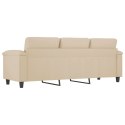 3-osobowa sofa, kremowa, 180 cm, tapicerowana mikrofibrą Lumarko!
