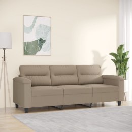 3-osobowa sofa, taupe, 180 cm, tapicerowana mikrofibrą Lumarko!