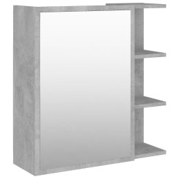 Szafka łazienkowa z lustrem, szarość betonu, 62,5x20,5x64 cm Lumarko!