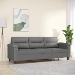 3-osobowa sofa, ciemnoszary, 180 cm, tapicerowana mikrofibrą Lumarko!