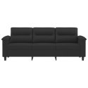 3-osobowa sofa, czarny, 180 cm, tapicerowana mikrofibrą Lumarko!