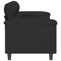 3-osobowa sofa, czarny, 180 cm, tapicerowana mikrofibrą Lumarko!