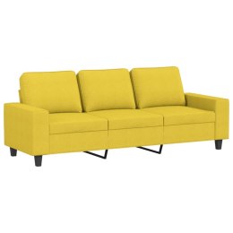 Sofa 3-osobowa, jasnożółta, 180 cm, tapicerowana tkaniną Lumarko!