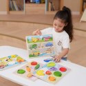 VIGA Drewniane Puzzle Układanka Montessori 2w1 Figurki Owoce Lumarko!