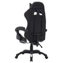 Fotel dla gracza z RGB LED, biało-czarny, sztuczna skóra Lumarko!