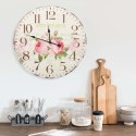 Zegar ścienny w stylu vintage, z kwiatami, 60 cm Lumarko!