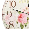Zegar ścienny w stylu vintage, z kwiatami, 60 cm Lumarko!