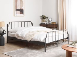 Łóżko metalowe 160 x 200 cm czarne MAURESSAC Lumarko!