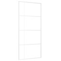 Drzwi przesuwne, szkło ESG i aluminium, 90x205 cm, białe Lumarko!