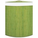 Bambusowy kosz na pranie, narożny, zielony, 60 L Lumarko!