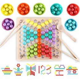 WOOPIE Kolorowe Kulki Układanka Montessori Mozaika Sorter Lumarko!