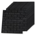 Panele 3D z imitacją cegły, samoprzylepne, 10 szt., czarne Lumarko!