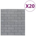 Panele 3D z imitacją cegły, samoprzylepne, 20 szt., antracytowe Lumarko!
