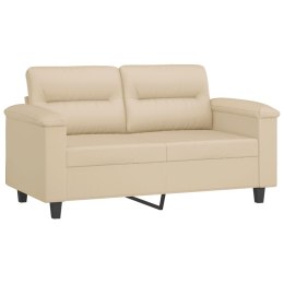 2-osobowa sofa, kremowa, 120 cm, tapicerowana mikrofibrą Lumarko!