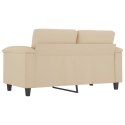 2-osobowa sofa, kremowa, 120 cm, tapicerowana mikrofibrą Lumarko!