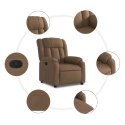 Fotel rozkładany, brązowy, obity tkaniną Lumarko!