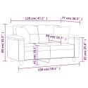 2-osobowa sofa z poduszkami, beżowa, 120 cm, mikrofibra Lumarko!
