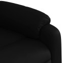 Fotel rozkładany, czarny, sztuczna skóra Lumarko!
