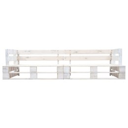 Ogrodowa sofa 2-osobowa z palet, biała, drewno Lumarko!