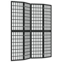 Składany parawan 4-panelowy, styl japoński, 160x170 cm, czarny Lumarko!