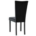 Krzesła stołowe, 2 szt., czarne, obite aksamitem Lumarko!