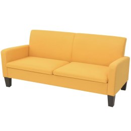 Zestaw 2 sof tapicerowanych tkaniną, żółty Lumarko!