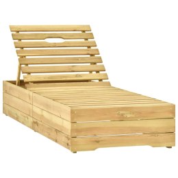 Leżak z antracytową poduszką, impregnowane drewno sosnowe Lumarko!