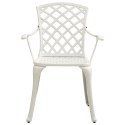 Krzesła ogrodowe, 6 szt., odlewane aluminium, białe Lumarko!