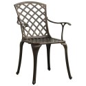 Krzesła ogrodowe, 6 szt., odlewane aluminium, brązowe Lumarko!