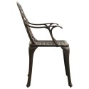 Krzesła ogrodowe, 6 szt., odlewane aluminium, brązowe Lumarko!