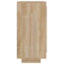 Komoda, biel i dąb, 92x35x75 cm, materiał drewnopochodny Lumarko!