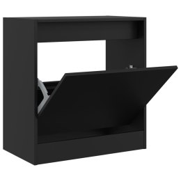 Szafka na buty, czarna, 60x34x63,5 cm, materiał drewnopochodny Lumarko!