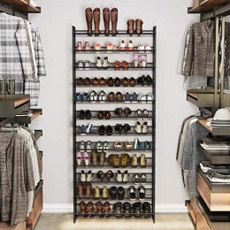 12-poziomowy stojak na buty, zestaw 2 6-poziomowych organizatorów butów, 48-60 par butów, duża pojemność, metalowa półka buta, r