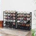 12-poziomowy stojak na buty, zestaw 2 6-poziomowych organizatorów butów, 48-60 par butów, duża pojemność, metalowa półka buta, r